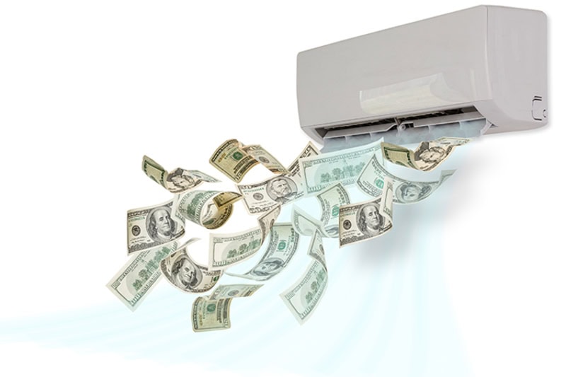 Summer Savings Tips for AC. Money comng out of vent