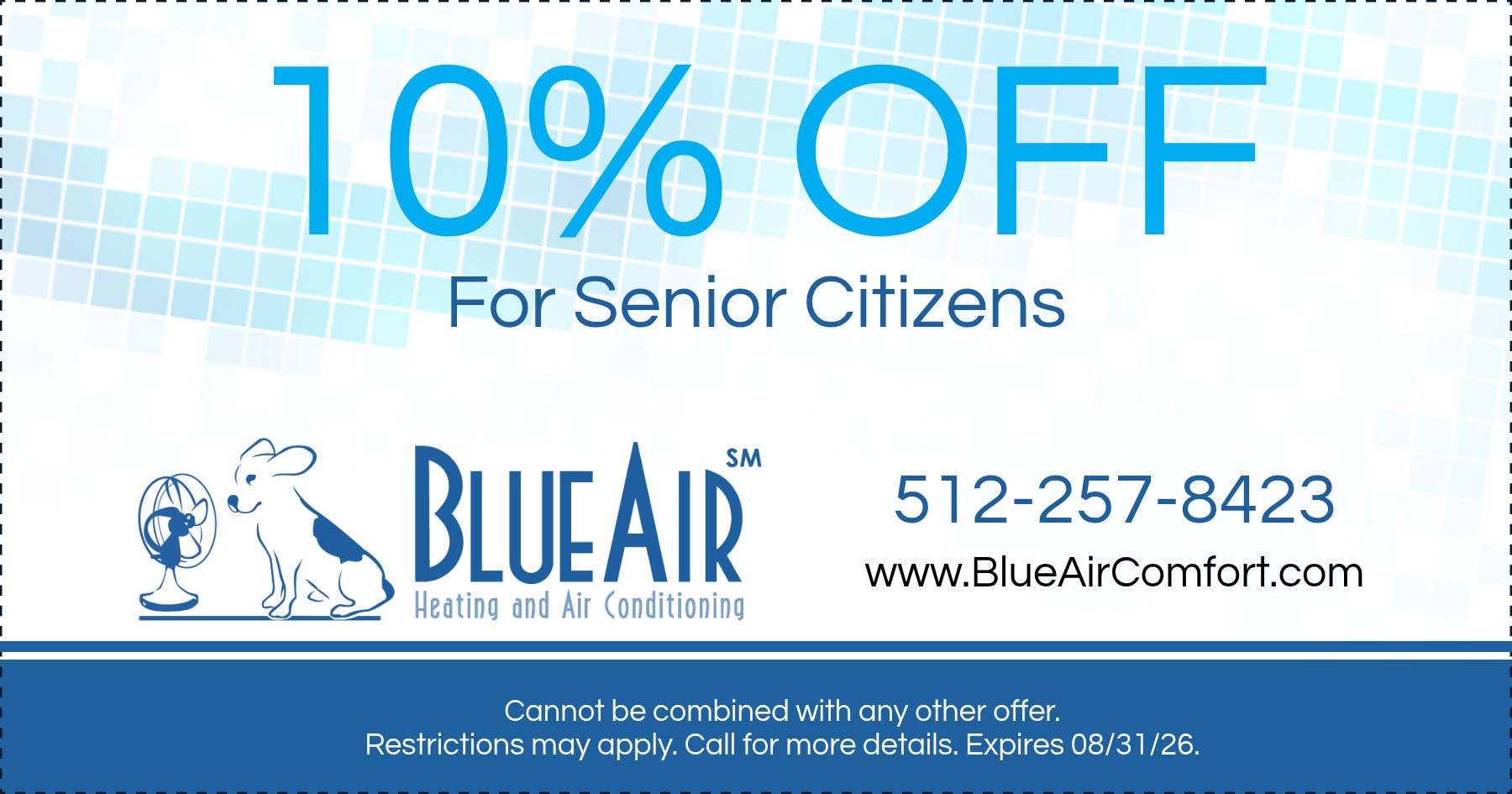 10% OFF For Senior Citizens. Expire 08/31/26.