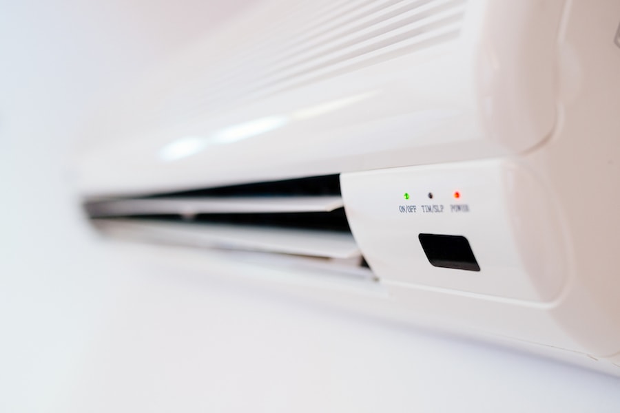 Close up of a ductless air conditioner in Austin