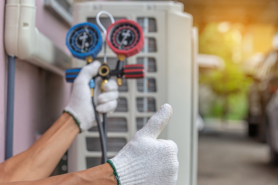 Close up of Air Conditioning Repair